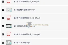 刘庆涛小学数学六年级寒假课程