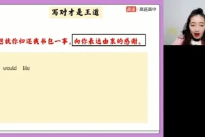 张冰瑶高二英语秋季班：全面突破从句、完形、阅读与写作