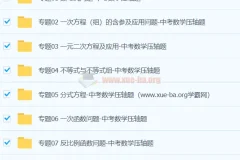 中考数学压轴题专题训练资料