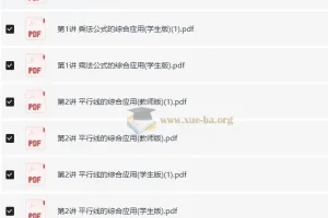 学而思初中数学四季全套讲义（勤思班）