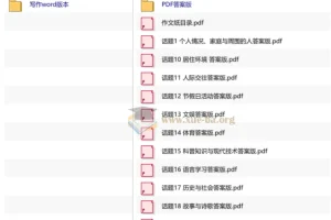 18个中考英语热门话题写作练习资料