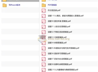18个中考英语热门话题写作练习资料