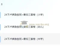 2024教资卢姨押题最后三套卷及急救班
