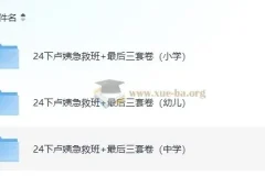 2024教资卢姨押题最后三套卷及急救班