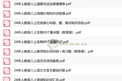 2024年人教版八年级上册各科学习小纸条资料