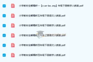《小学教材全解精析》1 – 6年级语文/数学人教版