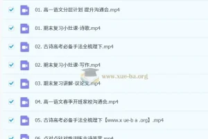 马一鸣2025春季高一语文学习成长与规划系统课程
