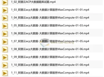 阿里云大数据ACP认证精讲视频课程