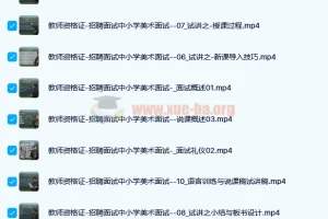 中小学美术面试说课试讲通关班14讲及辅助资料第一套