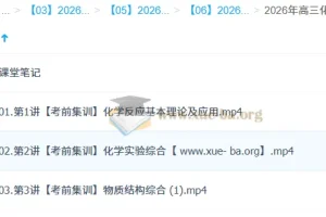 李伟高三高考化学密训班
