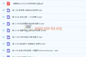 2020暑初二升初三【化学】（全国版）陈潭飞课程