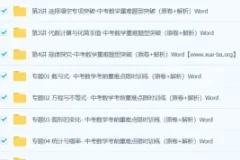 中考数学重难点专题训练资料