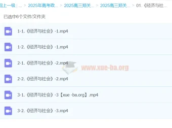 2025高三高考政治一轮复习课程：郑关飞政治课