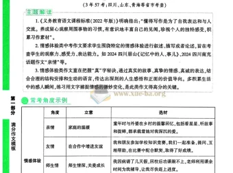万唯中考名校模考语文高分作文