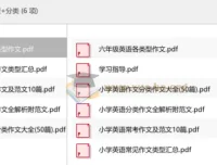 小学英语作文题型与分类资料合集