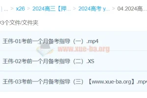 王伟2024高三高考数学押题冲刺班