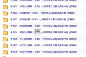 小升初语文记叙文阅读冲刺导学与课件