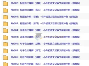 小升初语文记叙文阅读冲刺导学与课件