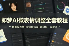 即梦AI微表情调整教程：全套实操教学+原创提示词与素材包