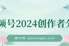 视频号2024创作者分成项目：片片爆火，简单操作可获利