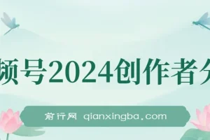 视频号2024创作者分成项目：片片爆火，简单操作可获利