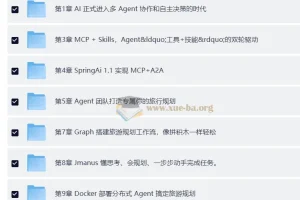 多Agent+Skills+SpringAI构建自主决策智能体实战教程（前11章）