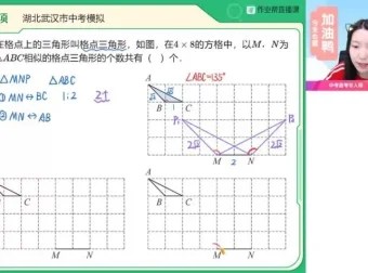 徐丝雨初三数学A+班春季中考复习课程