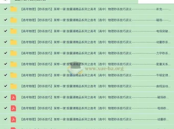 高考物理秒杀技巧：胶囊课精品系列讲义+配套视频课程（全套）