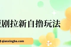 2024短剧拉新自撸玩法教程，单机操作日入过千实操指南