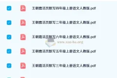 【2024秋】王朝霞活页默写语文（人教版1-6年级上册）
