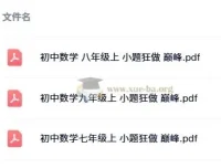 小题狂做 巅峰版 数学苏科版 7-9年级上册 全套PDF