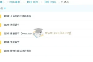 周芳煜高中生物2026高二一轮复习（选必一）持续更新