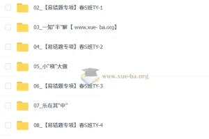 2026初二数学春上 王杭州数理思维自主学习·TY·S（三期）课程资料