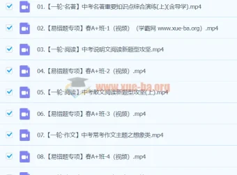 杨荷语文2024初三中考语文A+寒假班（春上）系统课程
