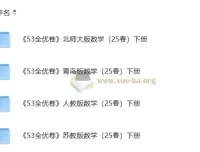 2025春 小学数学1-6年级下册全优卷 北师大/青岛/人教/苏教版合集