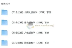 2025春 小学数学1-6年级下册全优卷 北师大/青岛/人教/苏教版合集