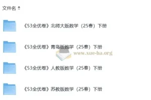 2025春 小学数学1-6年级下册全优卷 北师大/青岛/人教/苏教版合集