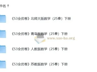 2025春 小学数学1-6年级下册全优卷 北师大/青岛/人教/苏教版合集
