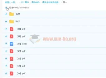 高中全科知识点梳理（分年级汇总）
