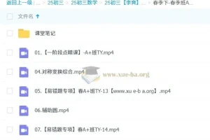 2025初三中考数学 李爽 全年系统班（暑假班/秋季班/寒假班/春季班）持续更新