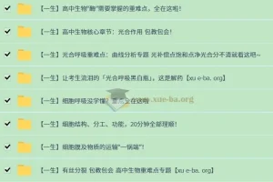 一生儿高一生物同步课：必修一重难点系统精讲