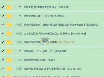一生儿高一生物同步课：必修一重难点系统精讲