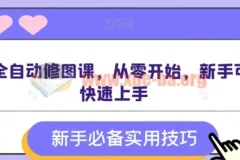 AI全自动修图课：零基础入门，快速掌握智能修图技巧