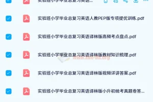 实验班小学毕业总复习（24版）全科真题测评与专项提优训练
