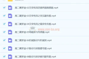 夏梦迪2024高二物理春季班课程（下学期）完整版