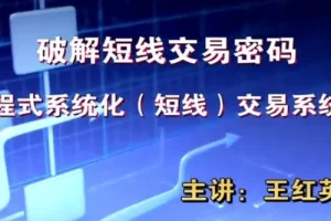 王红英期货日内短线交易技术波段战法视频教程