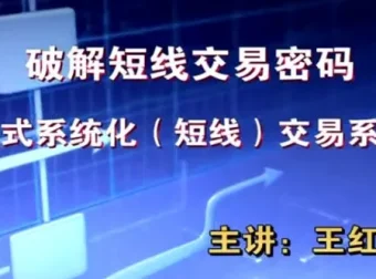 王红英期货日内短线交易技术波段战法视频教程