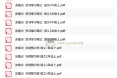 25年新领程涂重点：1-6年级语文上册字词预习册与学习笔记合集