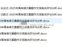 2025年高考语文真题作文深度点评与解析