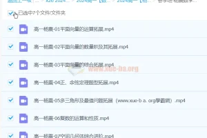 2024高中数学 杨震 高一 春季班 课程精讲
